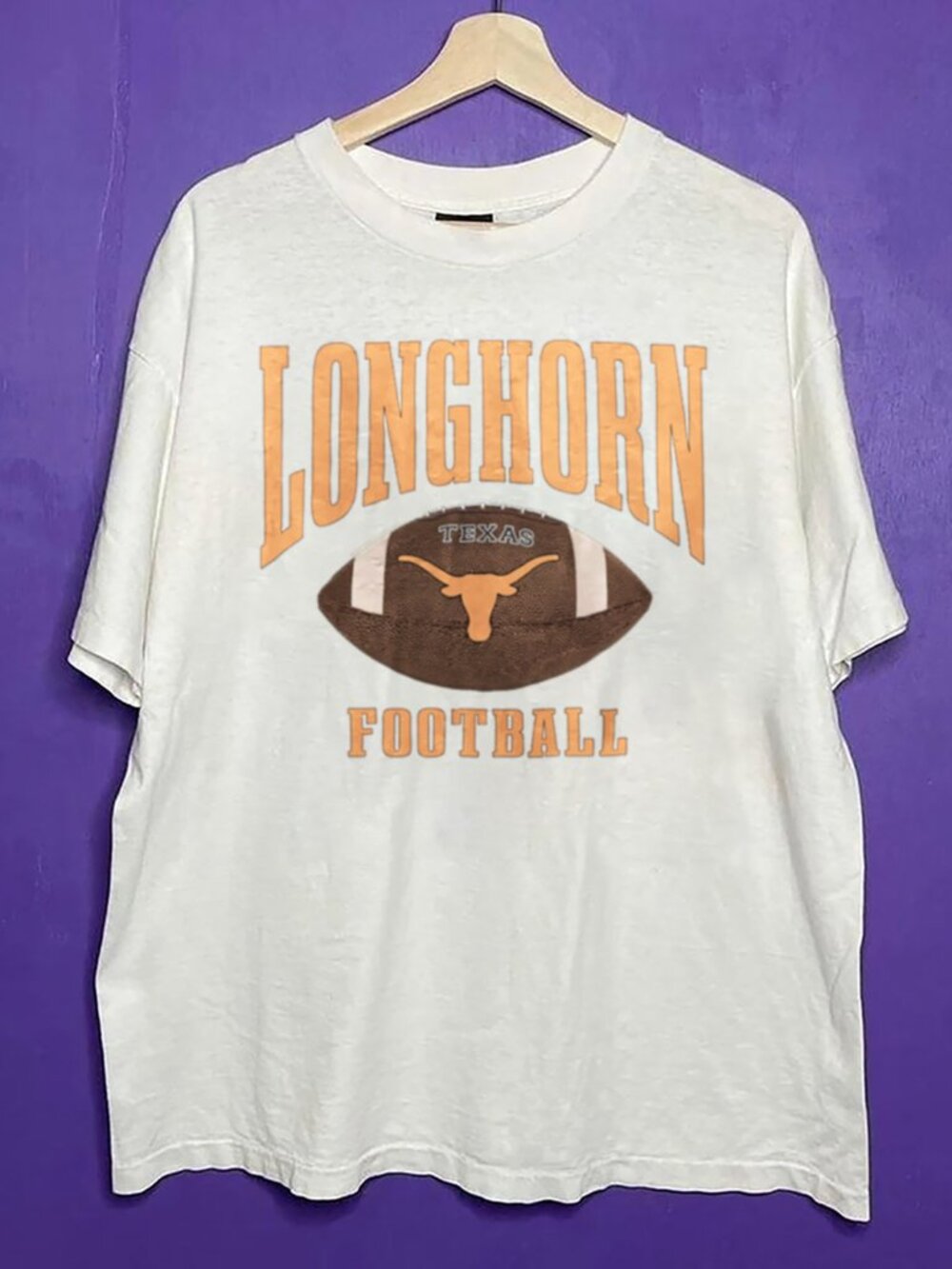Vintage University of Texas Longhorns Football Shirt, 90s Retro NCAA Shirt Tee